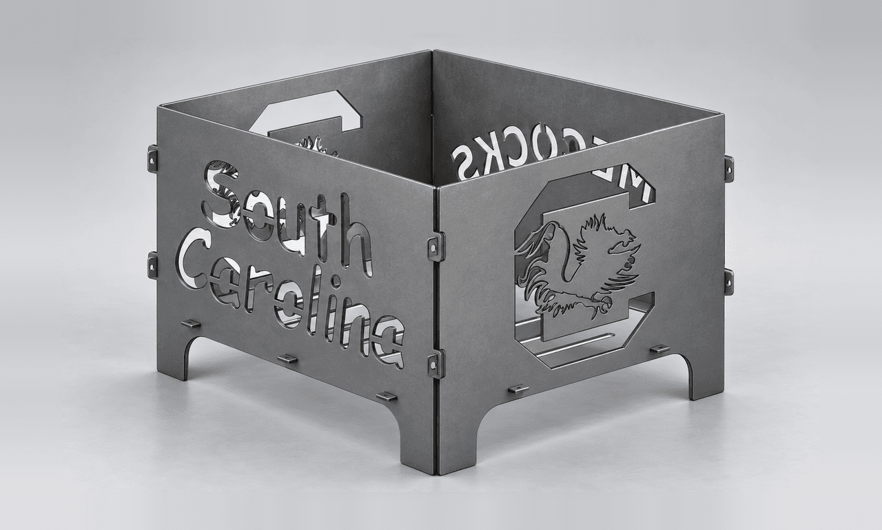 Decorative Tab-and-Slot Fire Pit Enclosure