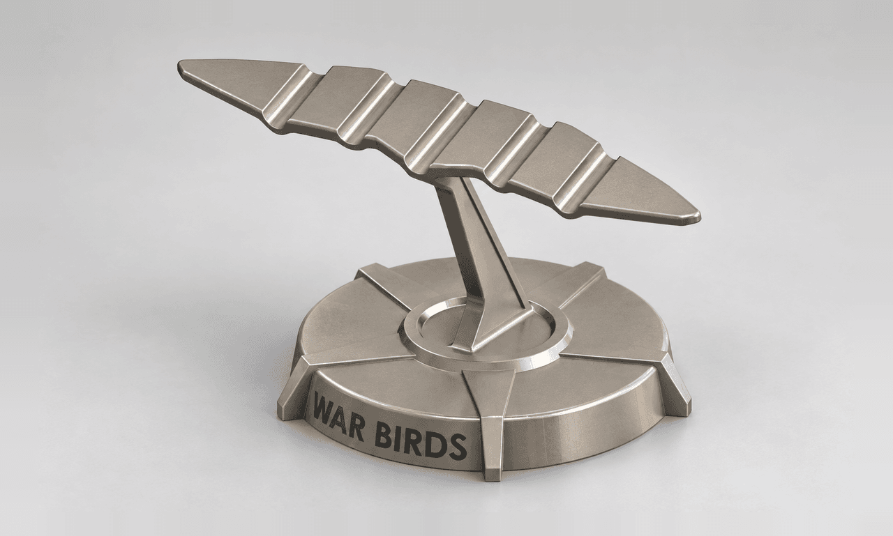 Winged Desk Trophy on Segmented Base