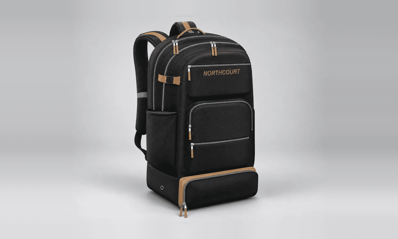 Multi-Pocket Backpack with Contrast Trim