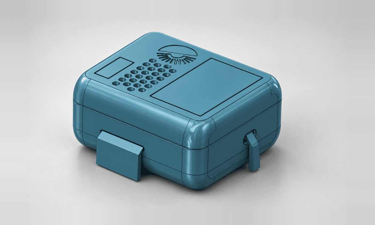 Rounded Carry Case with Perforated Panel