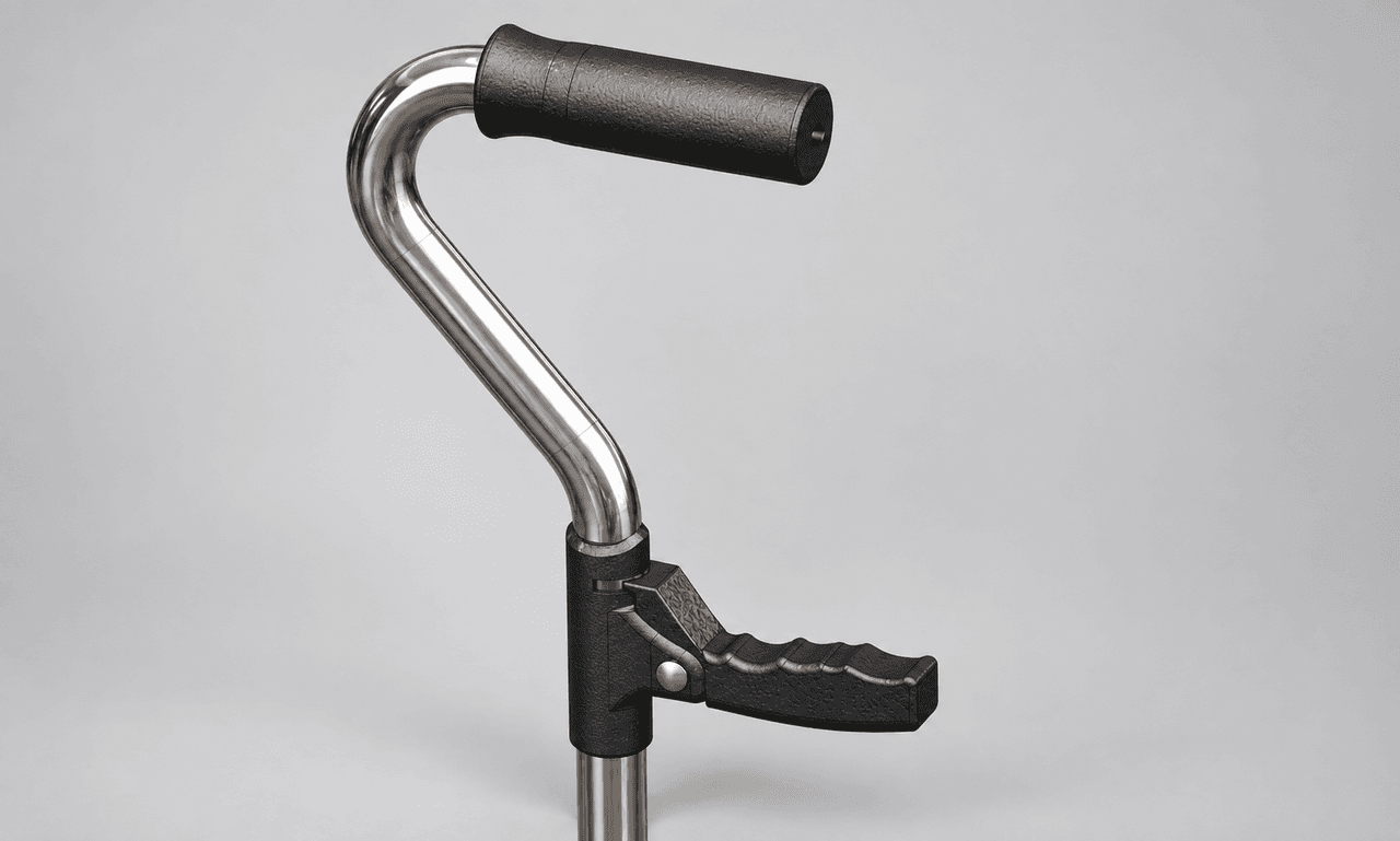 Walking Aid Handle Assembly with Dual Grips