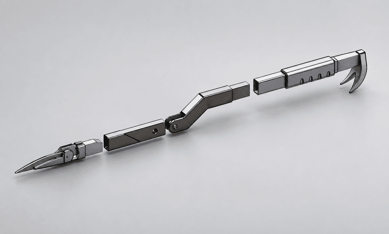 Segmented Articulated Tool with Hooked End